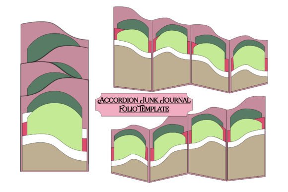3D SVG Junk Journal Folio Template