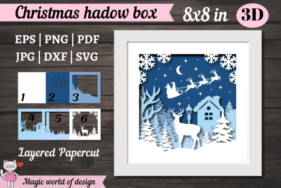 3D SVG Santa on Reindeer for Christmas Design