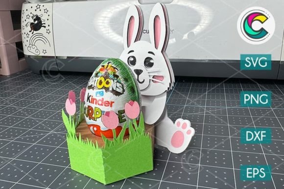 Bunny Egg Holder SVG Template