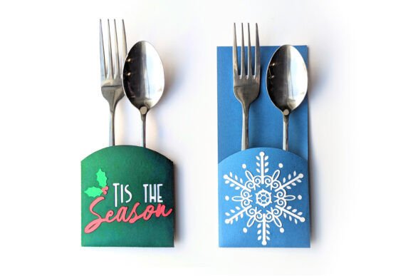 Christmas 3D SVG Silverware Sleeve