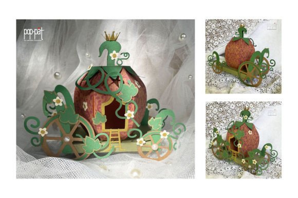 Cinderella's Carriage 3D SVG Shapes