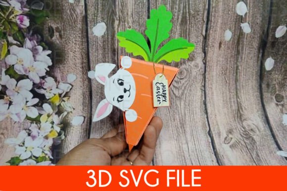 Easter Bunny, Carrot Box SVG
