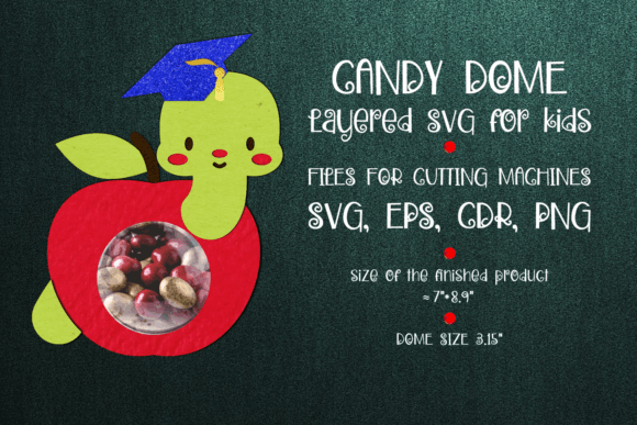 Graduation Candy Dome 3D SVG