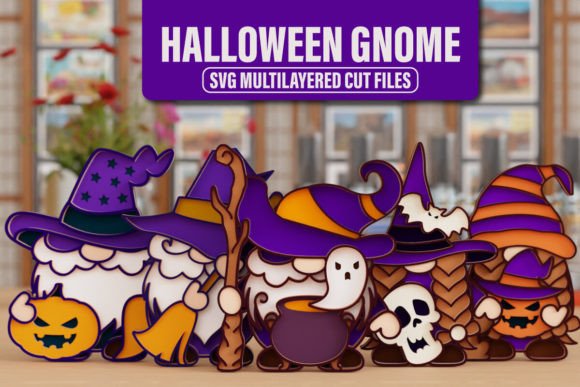 Halloween Gnome 3D SVG BUNDLE for Autumn Halloween