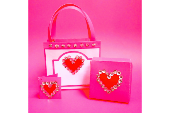 Handbag with Pop-Up Box 3D SVG for Valentine’s Day