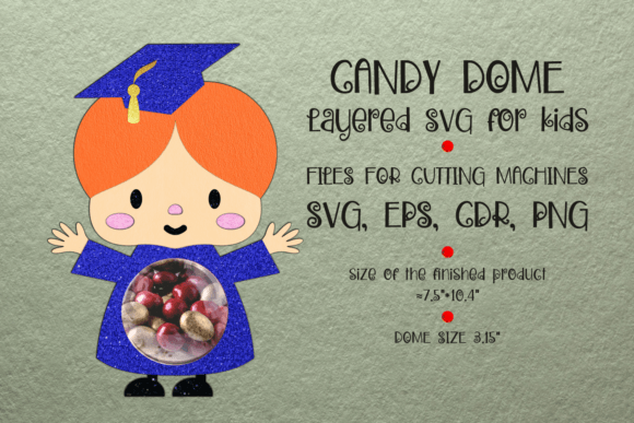 Happy Girl Graduation Candy Dome
