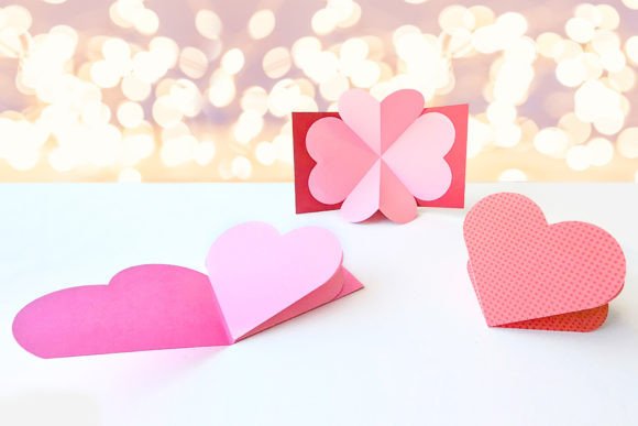 Heart Pop Up Card SVG: 3D Shapes for Creative Design