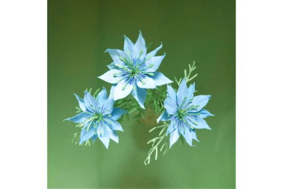 Nigella 3D SVG Paper Flowers