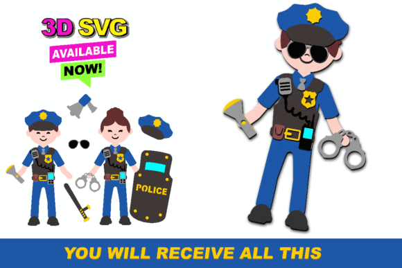 Paper Doll 3D SVG Shapes