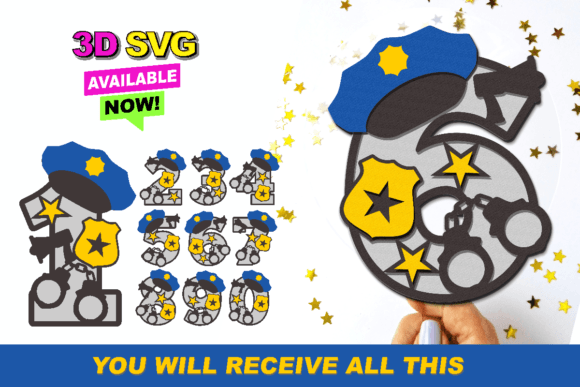 Police Numbers 3D SVG Review