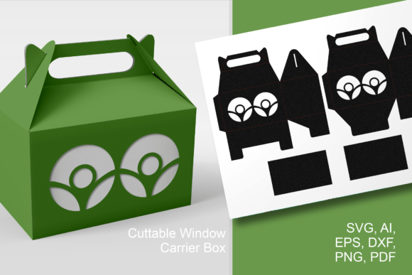 Spring Heyday Gable Favor Box Template 3D SVG Shapes