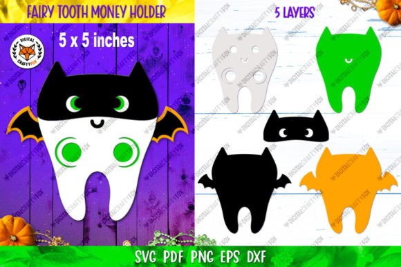 Tooth Fairy Money Holder SVG, Halloween