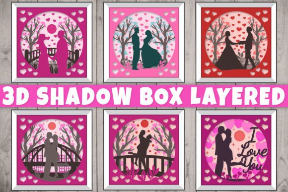 Valentine Wedding Shadow Box BUNDLE